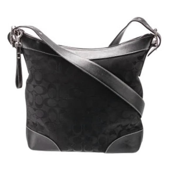 COACH Vintage Monogram Canvas Leather Trim Crossbody - Picture 14 of 14